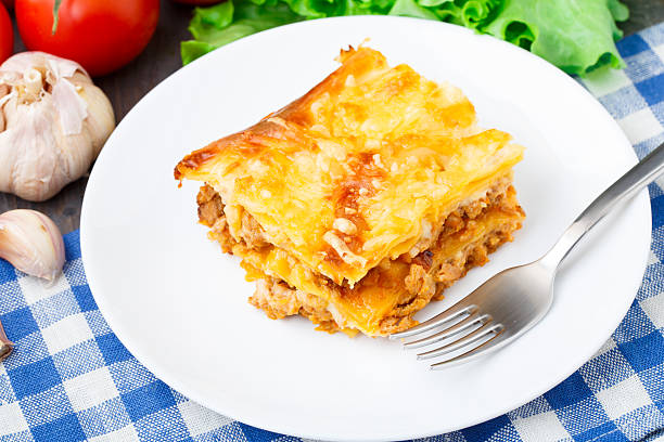 istock Italian lasagna on a plate 465129563