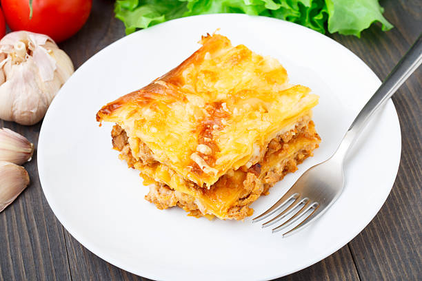 istock Italian lasagna on a plate 465129565
