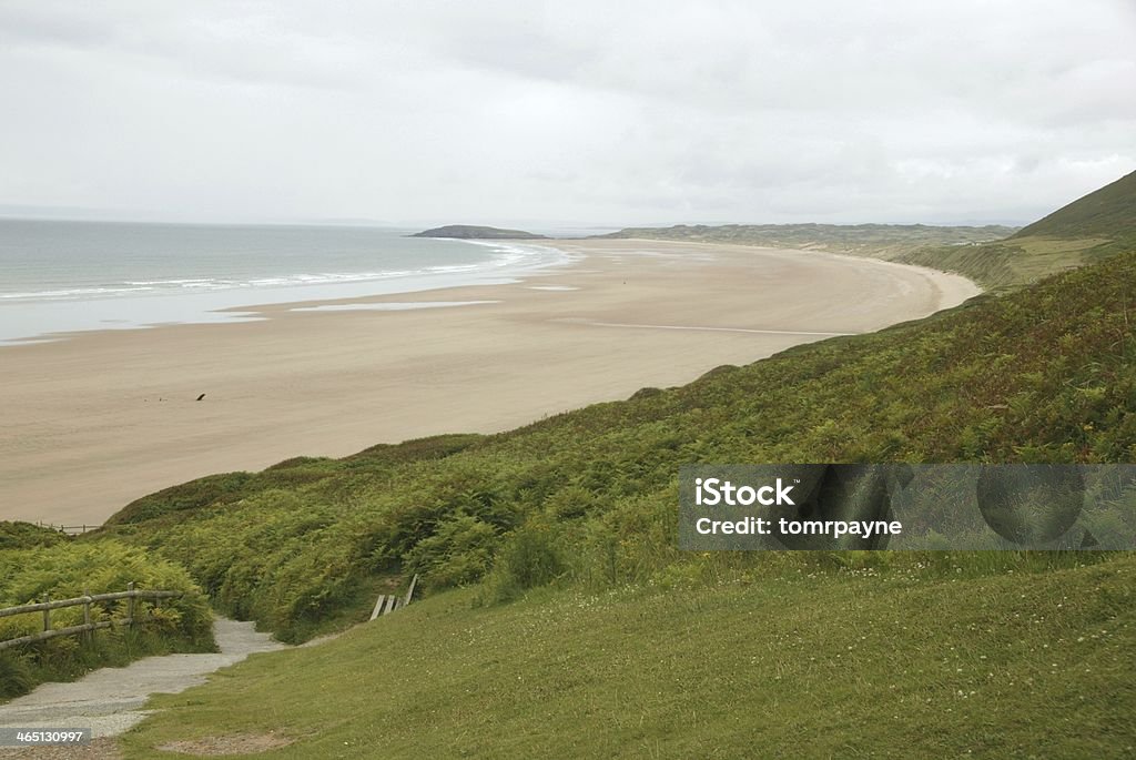 Path down to Rhossili Bay Atlantic Ocean Stock Photo