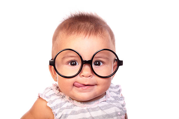 istock Baby wearing large black glasses 465131477
