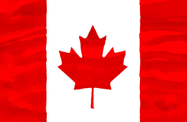 istock Painted flag of Canada 465131565