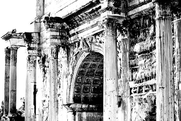 Arch of Septimius Severus stock photo