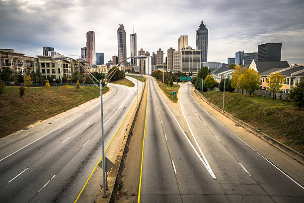istock Downtown Atlanta road leading to the skylines 465134113