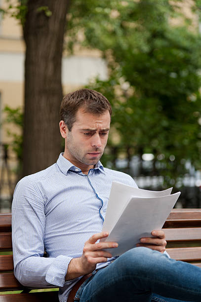 istock Man relaxing in the public garden 465134265