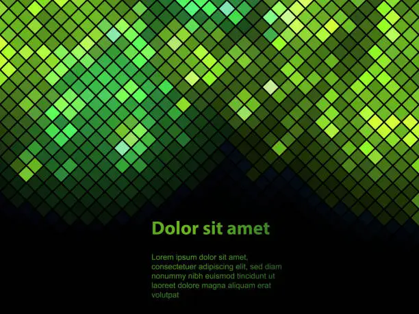 Vector illustration of Shiny green background with sequins