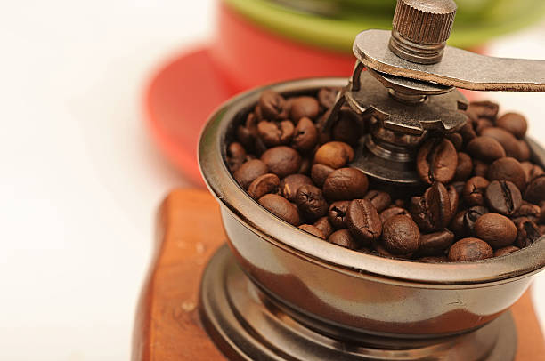 istock coffee grinder in close-up view. 465136909