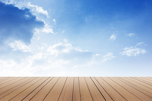 istock wood terrace and sky 465137022