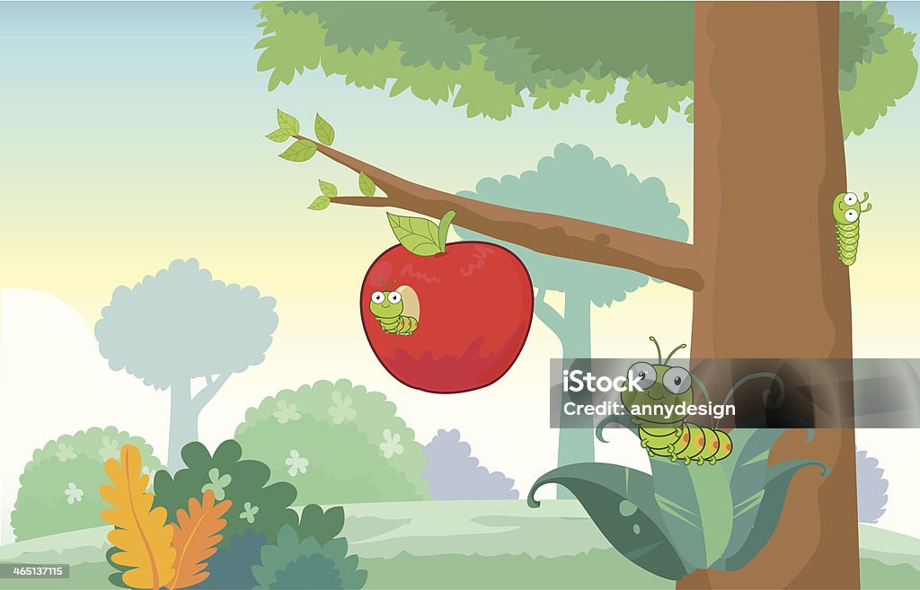 Vers Apple-Illustration - clipart vectoriel de Aliments et boissons libre de droits