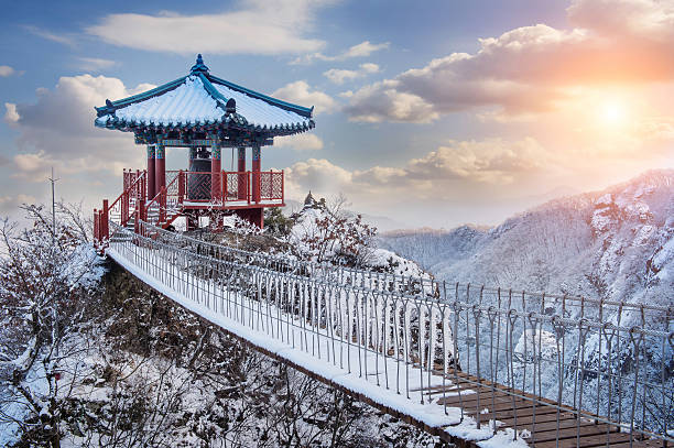 istock A guemosan snowy bridge at dawn 465137120