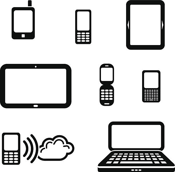 Mobile icons Content: eps ver.10, ai cs4 vector, high-res rgb jpg. satellite phone stock illustrations
