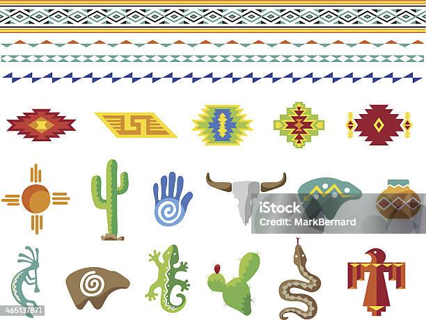 Estilo De Design Do Southwestern - Arte vetorial de stock e mais imagens de Moldura - Composição - Moldura - Composição, Sudoeste dos Estados Unidos, Cato