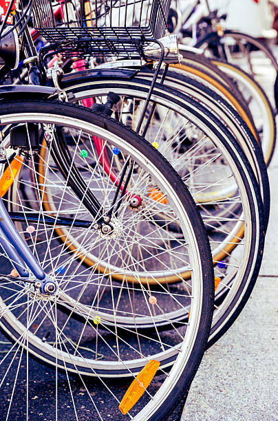 istock Parked bicycles. Lucerne, Switzerland 465139304
