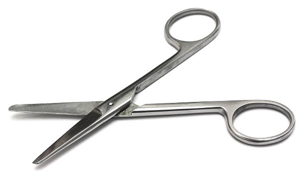 istock Metal medical shears 465139913