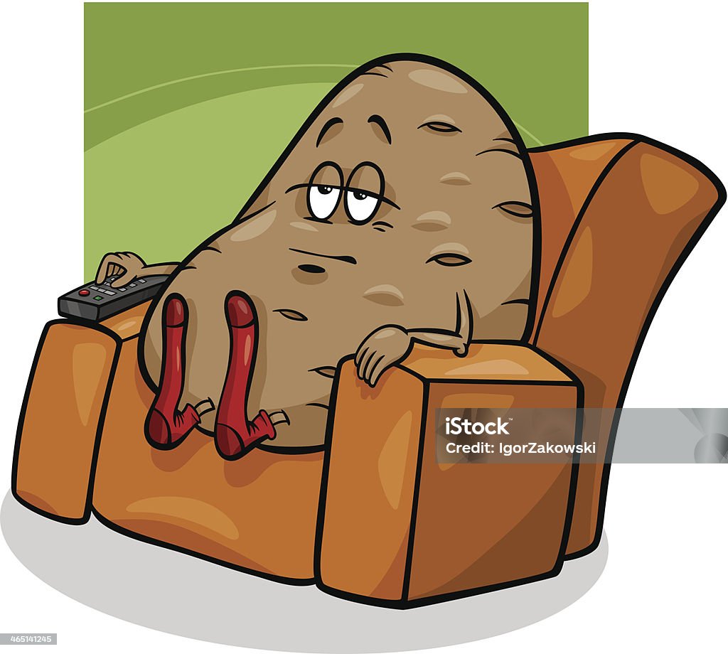 couch-potato sagen cartoon - Lizenzfrei Kartoffel - Wurzelgemüse Vektorgrafik