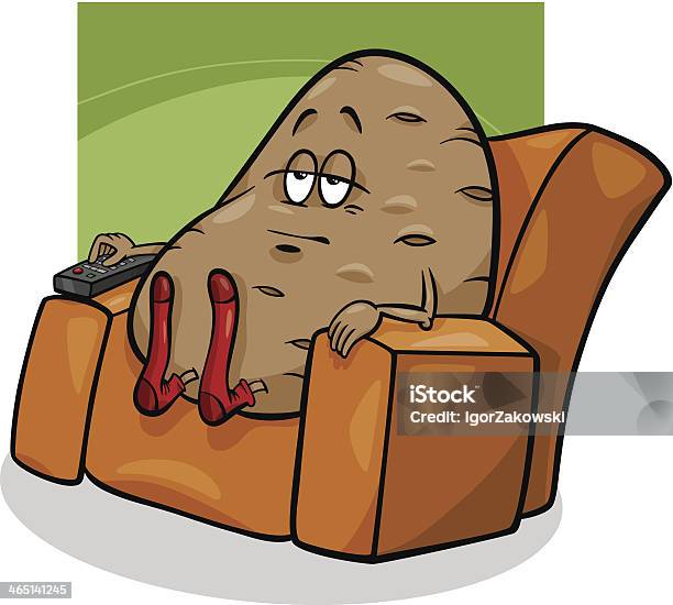 Couchpotato Sagen Cartoon Stock Vektor Art und mehr Bilder von Kartoffel - Wurzelgemüse - Kartoffel - Wurzelgemüse, Sofa, Charakterkopf