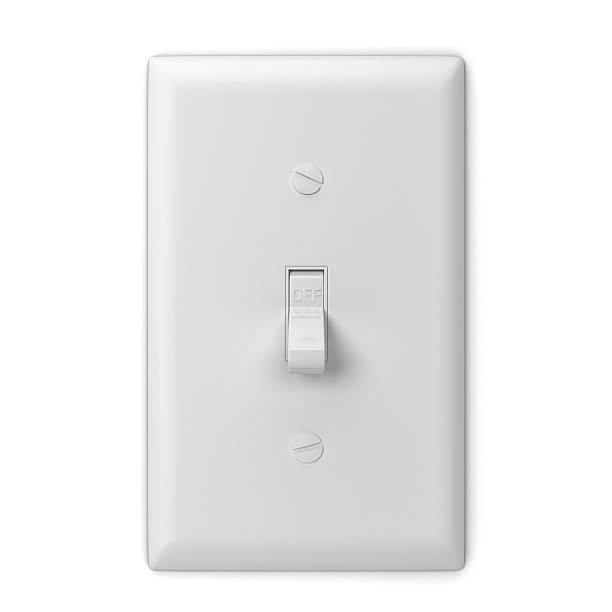 Light switch Light switch. 3d illustration isolated on white background light switch stock pictures, royalty-free photos & images