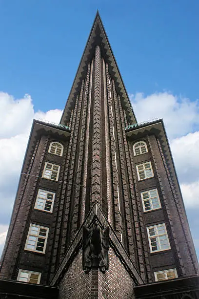 Corner view of the Chilehouse in Hamburg