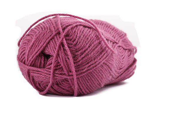 istock Woolen Colors Purple on the White Background 465143630