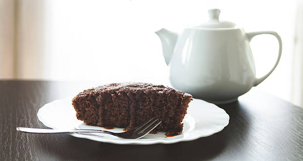 istock Piece of French style chocolate cake 465144802