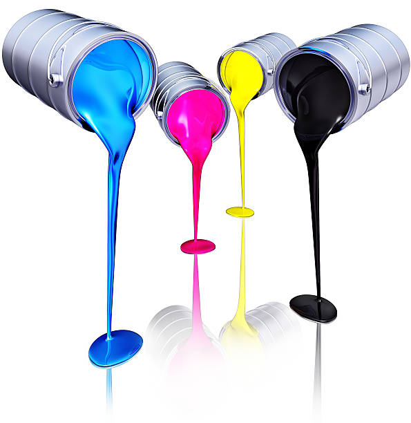 cmyk koncepcja - printing press design computer graphic printer zdjęcia i obrazy z banku zdjęć