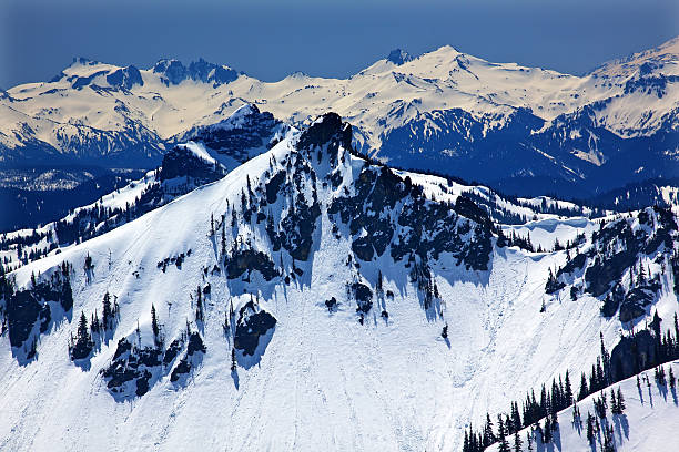istock Snowy Ridge Lines Crystal Mountain  Washington State 465147542