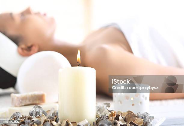 Aromatherapy Relaxation In The Wellness Clinic Stock Photo - Download Image Now - Scented, Vanilla, Women