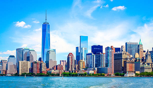 istock Brilliant Blue Lower Manhattan Skyline 465151010