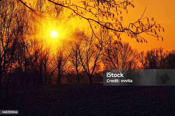 Rural Landscape At Sunset Stock Photo - Download Image Now - 2015, Autumn, Backgrounds