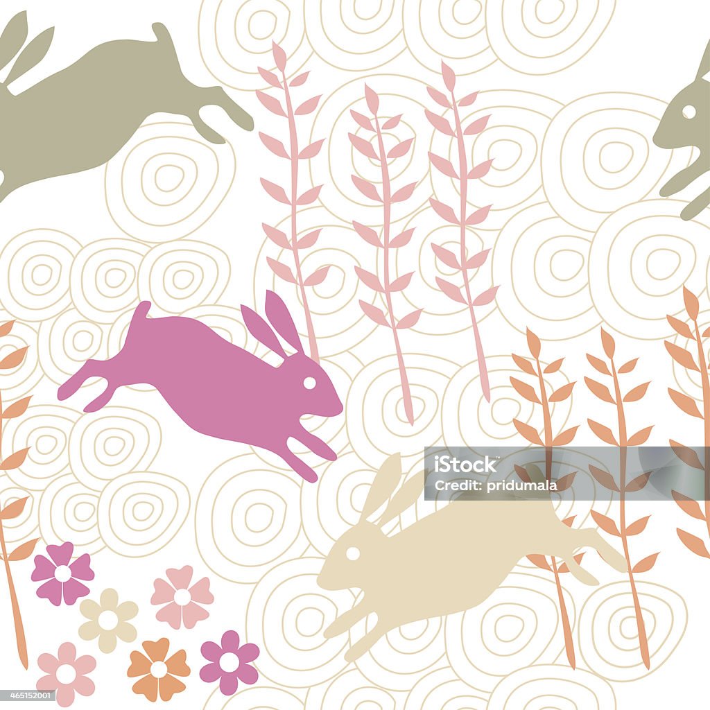 Wild Rabbit Textures Rabbit Seamless Texture Endless Vector Illustration Stock Illustration ...