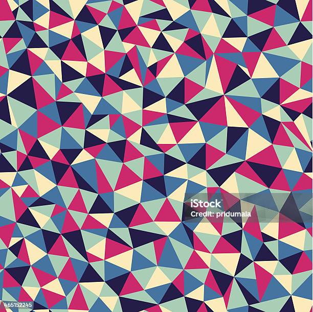 Seamless Texture With Triangles Mosaic Endless Pattern Stock Illustration - Download Image Now