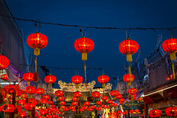 istock Red globe at the chiana town 465152828