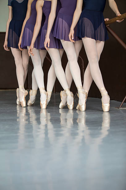 istock Five ballet dancers in class near the handrail 465153462
