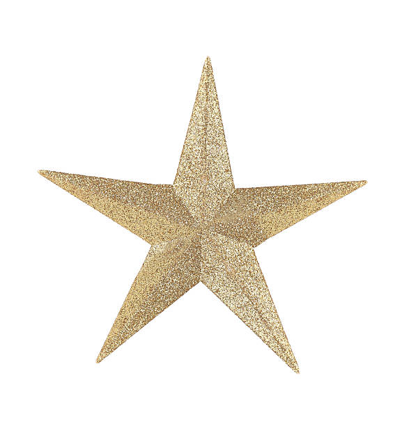 istock Golden star christmas decoration. 465153583