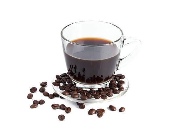 istock Cup of coffee isolated on white background 465155704