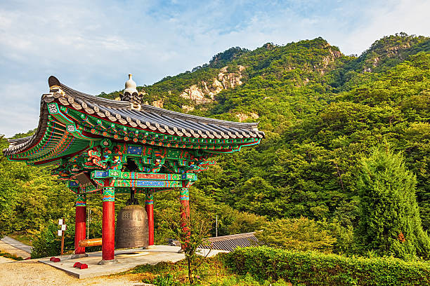 istock Monastery buddhist monk bell in Korea 465156482