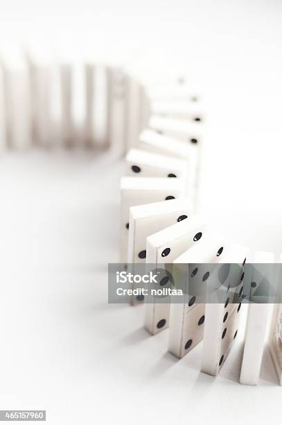 Dominoes Stock Photo - Download Image Now - 2015, Chain - Object, Close-up