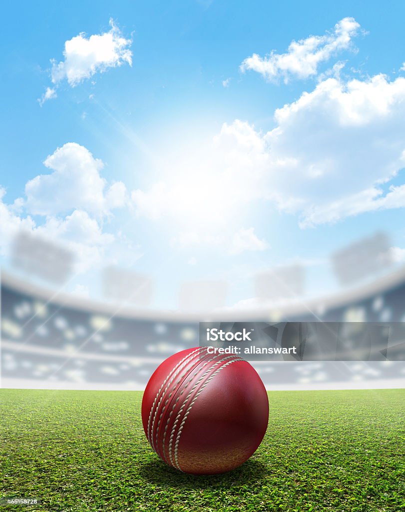 Cricket Stadium And Ball Stock Photo - Download Image Now - Cricket Ball,  Backgrounds, 2015 - iStock