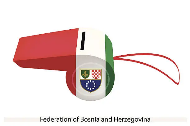 Vector illustration of Whistle of Federation  Bosnia and Herzegovina