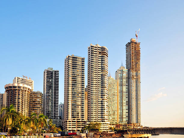 panama city, panama march 25, 2019: modern skyscrapers in panama city