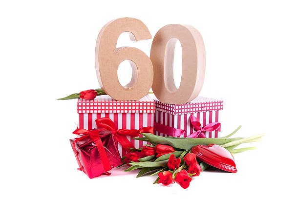 Number of age in a party mood stock photo