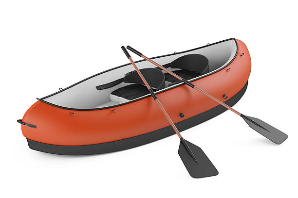 istock Inflatable kayak canoe isolated 465163623
