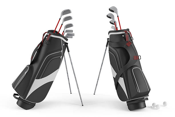 Golf Bag isolated Golf Bag isolated at the white background iron county wisconsin stock pictures, royalty-free photos & images