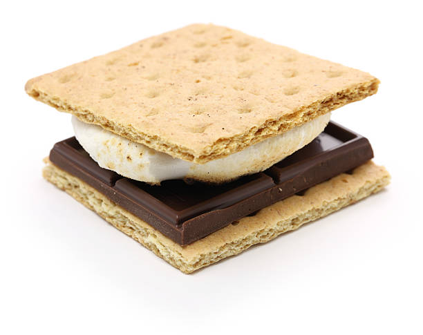 istock Close-up of a s'more on a white background 465164087