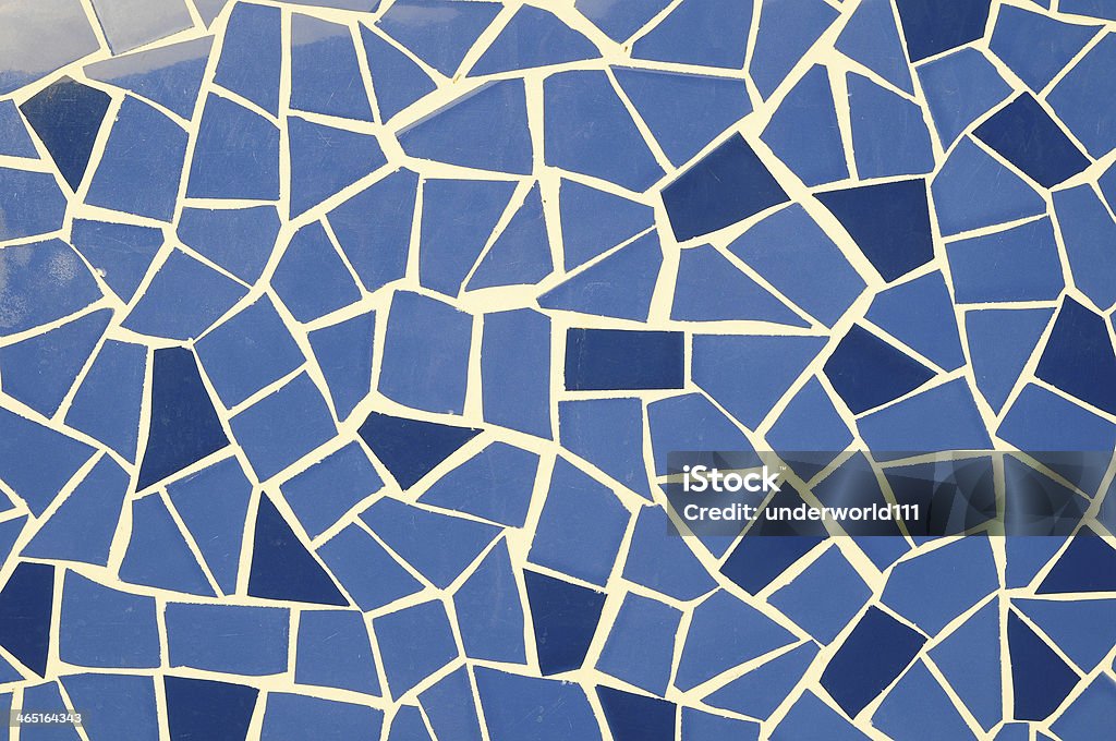 Blue and White Texture Mosaic Blue and White Texture Mosaic on a Wall Abstract Stock Photo