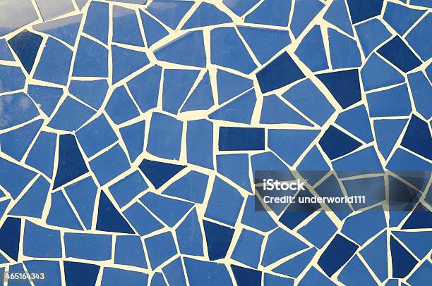 Blue And White Texture Mosaic Stock Photo - Download Image Now - Abstract, Architecture, Backgrounds