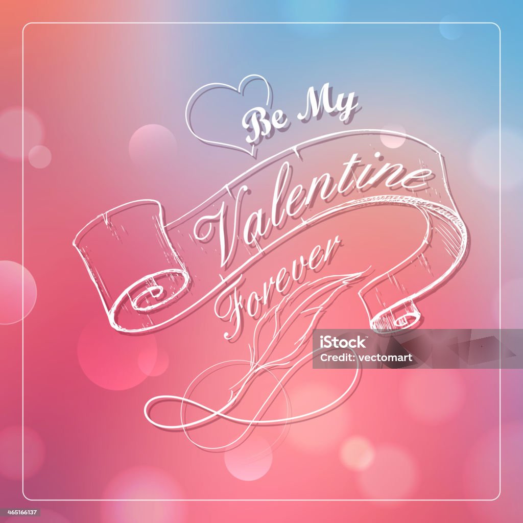 Happy Valentines Typography Background illustration of retro Happy Valentines Typography Background Abstract stock vector