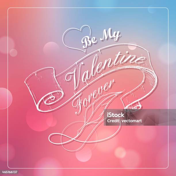 Happy Valentines Typography Background Stock Illustration - Download Image Now - Abstract, Animal Heart, Animal Internal Organ