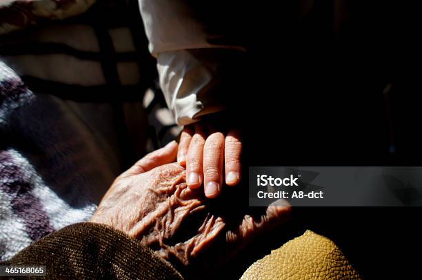 Holding Hand With Grandfather Stock Photo - Download Image Now - Grandchild, Japanese Ethnicity, 90 Plus Years