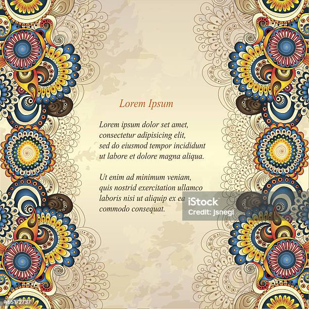 Vector Abstract Floral Decorative Background Stock Illustration - Download Image Now - Backgrounds, Mexican Ethnicity, Pattern