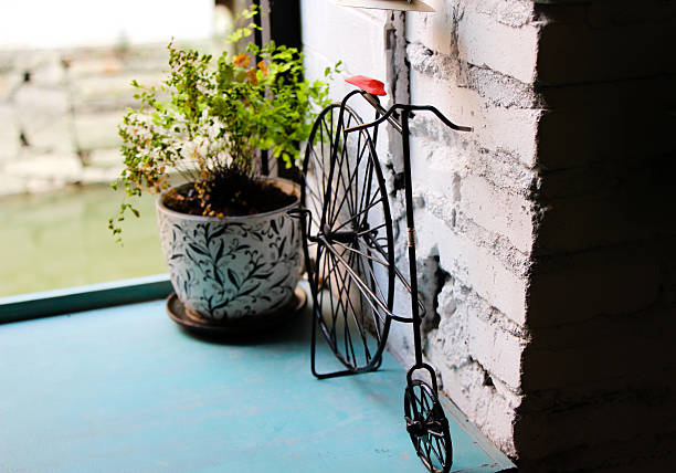 istock Plants placed sideways toy bike 465180445